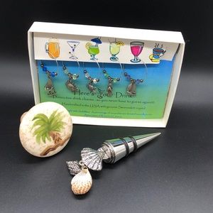 Wine Charms and Stoppers Beach Theme